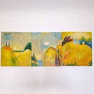 Southern Living Janet Weed Beaver Tuscan Trio Paintings Wall Art Decor 11" X 12"